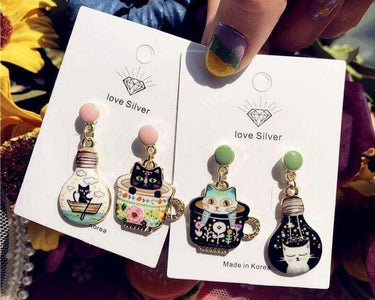 Majestique Drop-Style Cat Earrings Earrings KittyNook